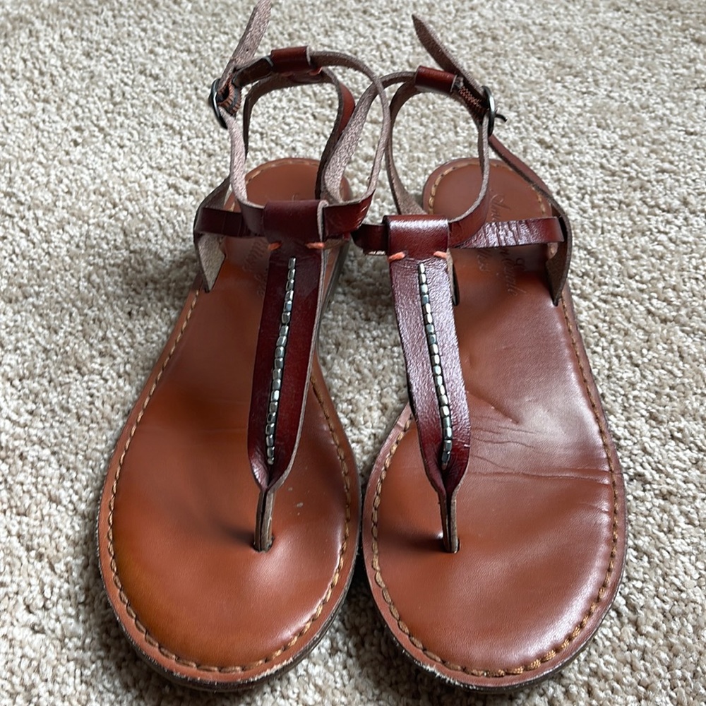 Metallic accent thong sandal by American Eagle